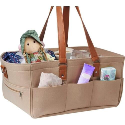 Baby Diaper Caddy Organizer Portable Holder Shower Basket Portable Nursery Storage Bin Car Storage Basket For Wipes Toys Tote