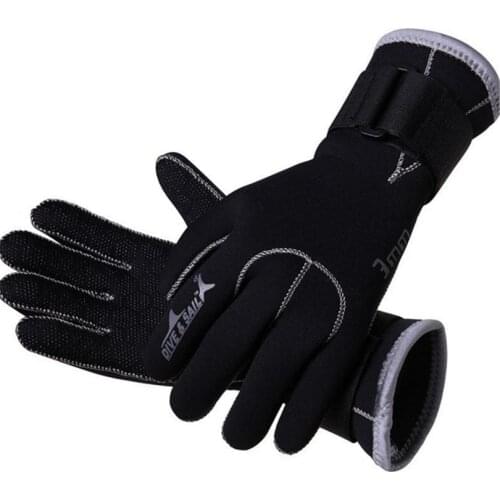 CKAHSBI Swim Gloves Men Neoprene Snorkeling Winter Fishing Non-Slip Outdoor Riding Fitness Hiking Black Keep Warm Full Finger