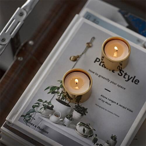 Nordic Stand Candle Holder Candlestick Kitchen Dining Table Furniture Accessories Wedding Decoration Metal Brass Storage Tray