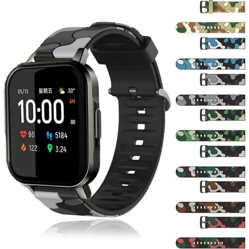 For Haylou LS02 Strap Silicone Replacement Wristband Bracelet for Xiaomi Haylou LS02 Smart Watch Correa Belt for Amazfit GTS