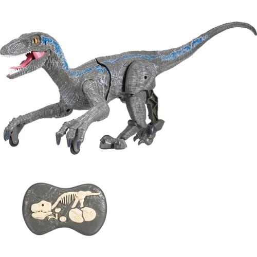 SM180 Remote Control Dinosauria Velociraptor Toy Big Walking Velociraptor LED Light Roaring 2.4G Simulation RC Toys Gifts