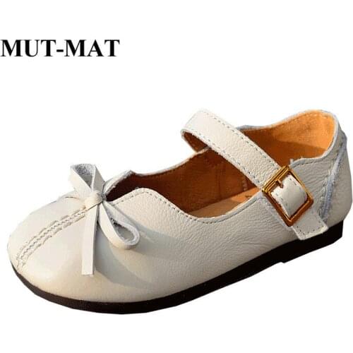 2020 leather girls single shoes spring new black leather shoes performance shoes baby square head trendy shoes princess shoes