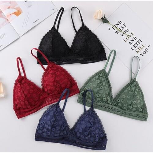 1/2PCS Lace Bra Women Sexy Lingerie Seamless Push Up Bra Padded Bralette for Women Wirefree Floral Underwear Seashell Brasieres