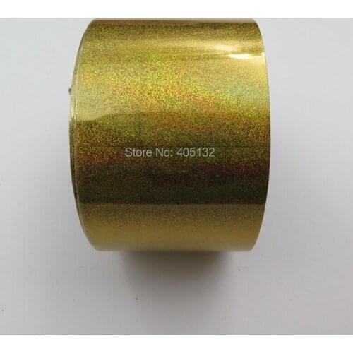 1roll Free Shipping Shinny Gold Glitter Shape Nail Art Foil Transfer Stciker Nail Art sticker 100m #813