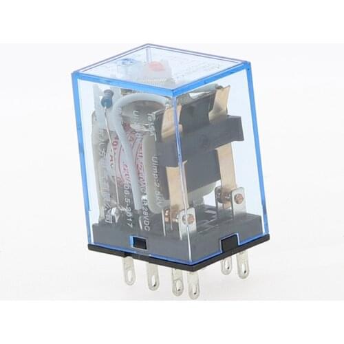 1pcs MY2P HH52P MY2NJ Relay Coil General DPDT Micro Mini Electromagnetic Relay Switch with LED AC 110V 220V 380V DC 12V 24V 36V
