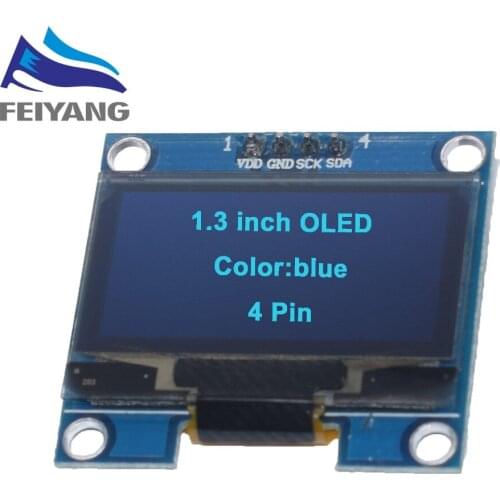 1PCS SAMIORE ROBOT 1.3" OLED module blue color IIC 4PIN 128X64 1.3 inch OLED LCD LED Display Module 1.3" IIC I2C Communicate