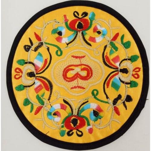100pcs/lot Luxury Chinese Style Embroidered Cloth Coaster Tea Coffee Cup Pot Mat Heat Insulation Pad Random Colors
