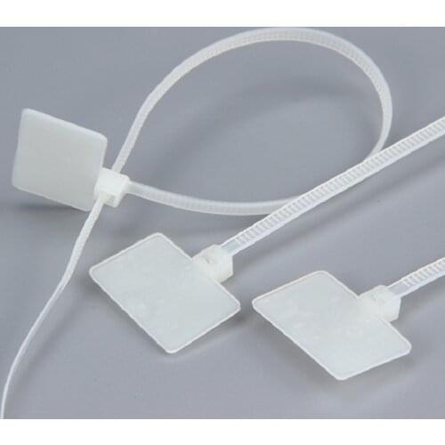 100pcs 3*100mm Muti-purpose Nylon Tie Tags Self-Locking Network Cable Trim Wrap Loop Wire Straps Label