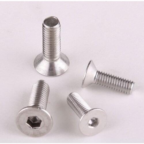 15PCS Authentic 304 Stainless Steel Countersunk Head Allen Screw Flat Head Bolts M4 * 30