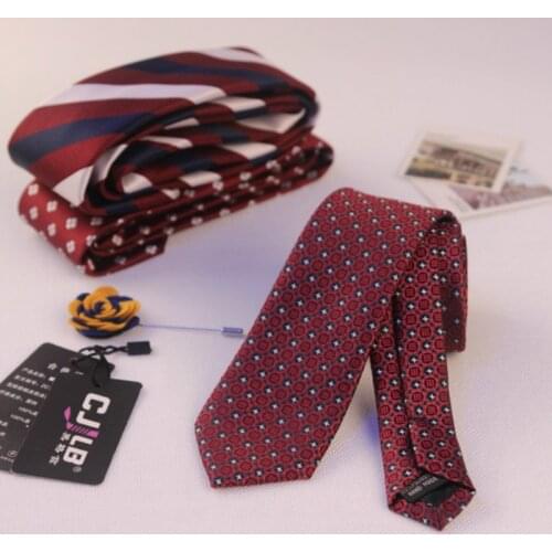 17color Mens wedding neck tie Polyester silk skinny slim 6cm red black designers fashion jacquard striped 100pcs/lot fedex