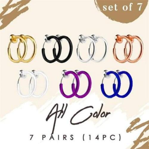 4Pcs/Set 2020 Fashion Ear Cuff Retractable Earrings Clip Earrings for Punk Women/Man Climbers No Piercing Fake Cartilage Earring