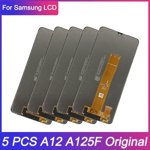 5 Piece/lot For Samsung Galaxy A12 LCD SM-A12F SM-A12F/DSN LCD Original Display Touch Screen Digitizer Assembly
