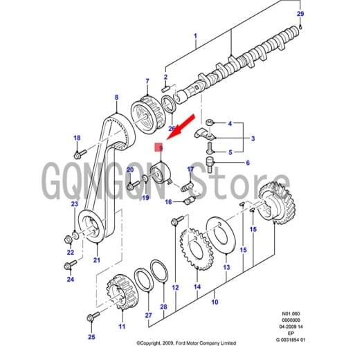 CAR timing tensioner large For dMo nd eoE nde avo urE ver est Ran ger Maz da Timing belt pulley Generator belt tensioner