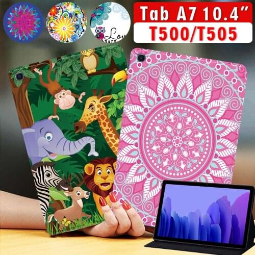 Case for Funda Tablet Samsung Galaxy Tab A7 2020 SM-T500 SM-T505 10.4 Inch PU Leather Stand Tablet Cover Case + Free Stylus