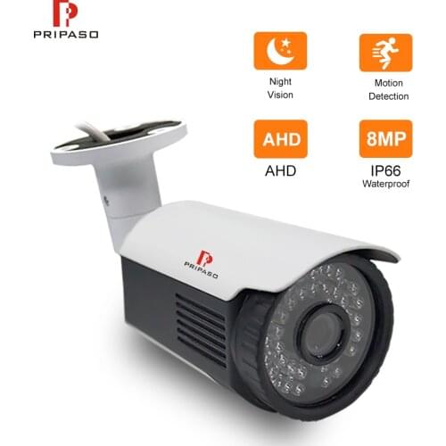 4K Ultra HD 8MP Cam 4 in 1 AHD TVI CVI Bullet Camera Outdoor Security Waterproof CCTV Surveillance System IR Night Vision Camera