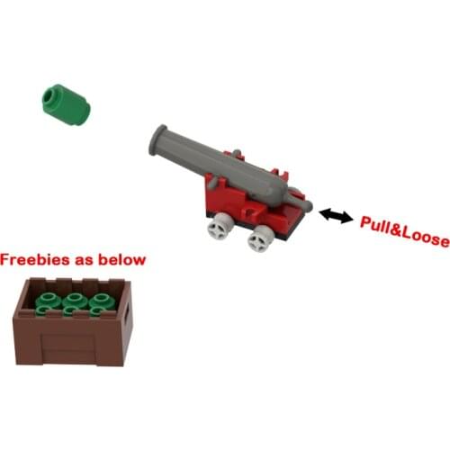 Cannon Gun Building Blocks 2527 84943 Kids Assembled Toys MOC Military Handmade Design Bricks ABS Plastic Compatible Major Brand