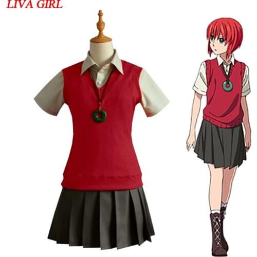 LIVA GIRL New Anime Mahoutsukai no Yome Cosplay Costumes Hatori Tomoyo Uniform The Ancient Magus Bride Full Set