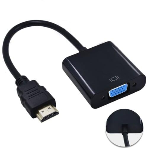 KPHRTEK 1pc Original Chipset for PC Laptop Tab HDMI to VGA Adapter Converter HDMI Cable Support Full HD 1080P HDTV HDMI to VGA