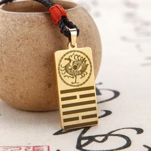 Kaiguang, five elements hexagram pendant, Mens and womens Pendant, Eight character lack of fire like to use magic fire Pend