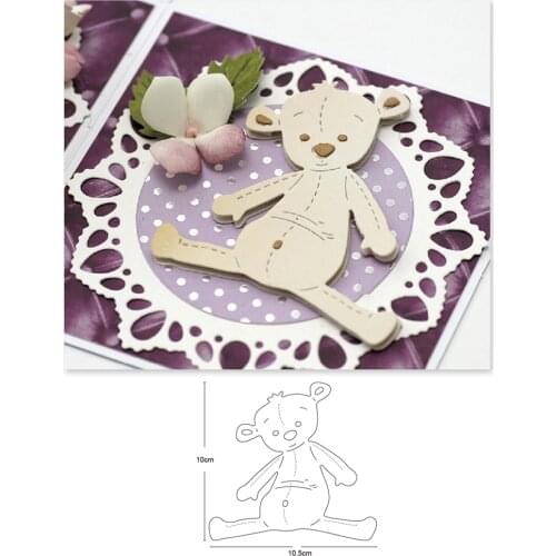 Lovely Bear Metal Die Cut Stencils for DIY Scrapbooking Album Decor Embossing Hand-on Paper Cards Craft Cutting Dies