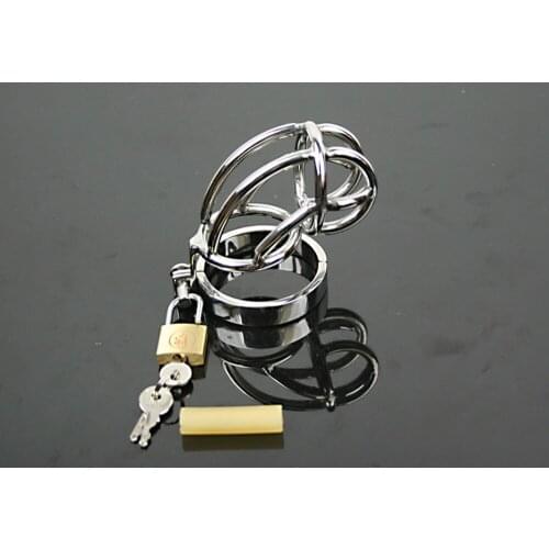 Men BDSM Stainless Steel Chastity Device Cage Puppy Roleplay Metal Penis Sleeve Ring Cock Cage outdoor Wear Sex Toys for Men