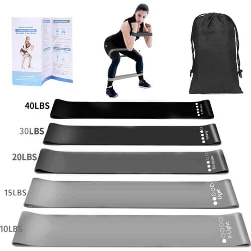 Yoga Resistance Bands Set Stretching Rubber Loop Exercise Fitness Equipment Strength Training Body Pilates Strength Training