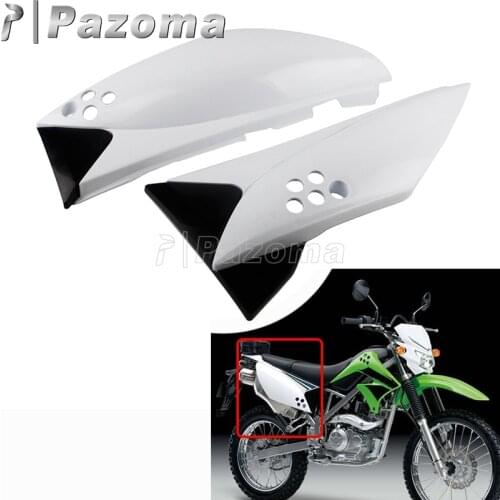 For Kawasaki KLX 150 ABS Plastic Motocross Off Road Supertomo Motorcycl Rear Side Cover Panel White Motorcycle Side Cowl Fairing