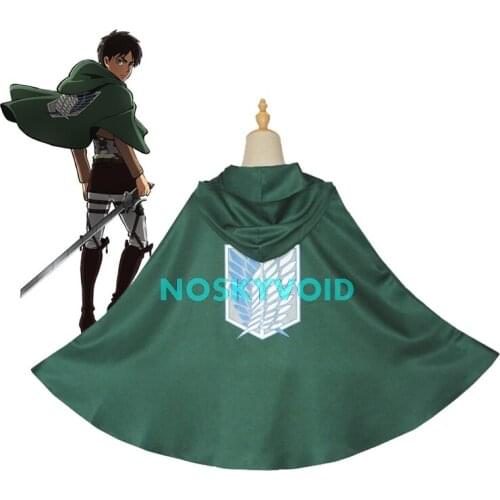 Attack On Titan Cosplay Cloak Recon Corps Costumes Scout Legion Mantle Hooded Coat Child and Adult Size Eren Jaeger Jackets