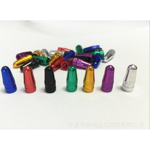 Whole Sale 100pcs bicycle Presta Valve Cap CNC aluminum colorful Bike Car Truck Motorcylce Tire Stem Cap valve dust cap