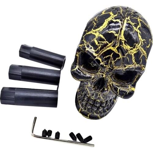 1 Pcs Universal Car Manual Gear Stick Shifter Lever Knob Skull Shape Head Style Car Interior Accessories Decoration