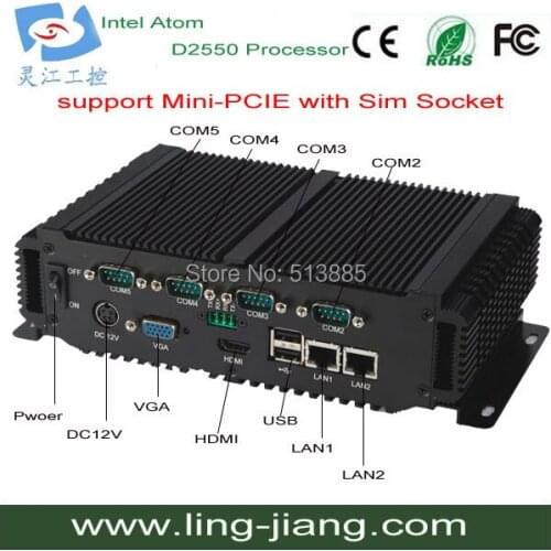 Brand new high speed gigabit lan embedded PC with wifi/3G(lbox-2550)