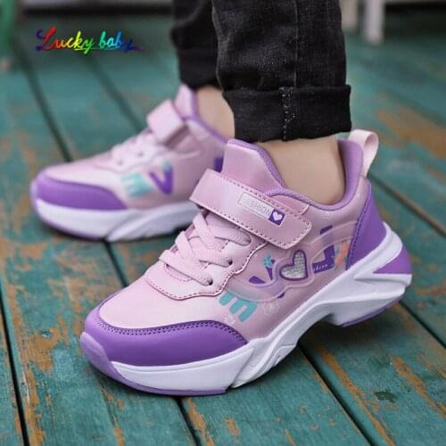 2021 Girls sports shoes autumn new childrens sneakers girl breathable big kids students pink casual childrens shoes casual