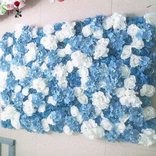 SPR Free Shipping Artificial silk rose flower wall wedding backdrp lawn/pillar road lead market decoration table runner