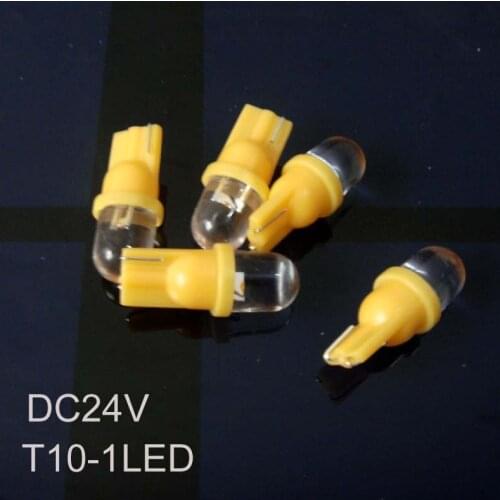 High quality 24V T10 led warning lamps,24V w5w 168 194 501 led instrument lights free shipping 50pcs/lot