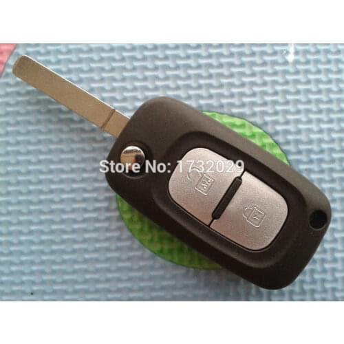 ZABEUDEIR 1pc New Replacement Flip Key Cover For Renault Clio Kangoo Megane Modus 2 Buttons Remote Key Fob Shell Case VA-2 Blade
