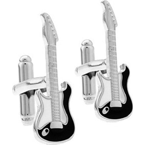 Music Style Chic Violin Black White Cufflinks For Mens Shirts Metal Novelty Design Cuff Link Boyfriend Gift Free Delivery