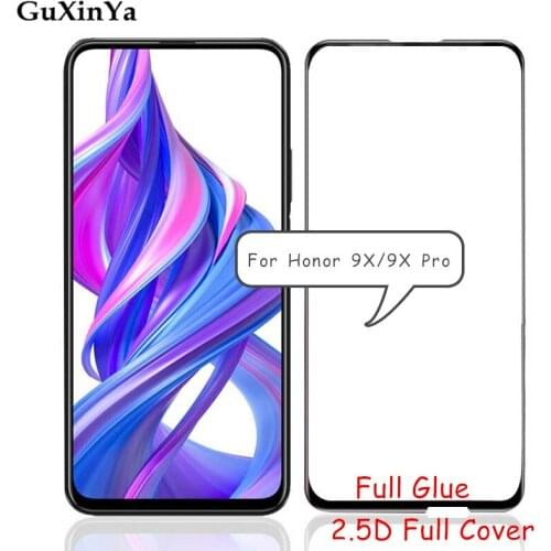 Phone Screen Protector Glass Honor 9X Full Glue Tempered Glass For Huawei Honor 9X Pro Full Cover Toughened Glass Honor 9x 9XPro