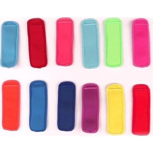 DHL 1000pcs Popsicle Holders Pop Ice Sleeves Freezer Pop Holders 8x16cm for Kids Summer Kitchen Cookies 10 color Have Stock