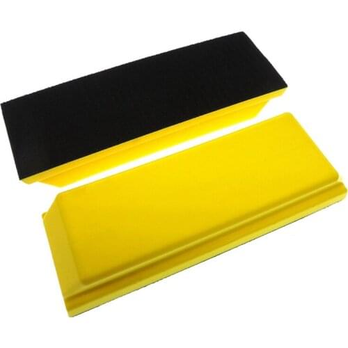 2Pcs 67X193mm Hand Sanding Block PU Foam Hand Grinding Block Abrasive Tools Polishing Pad For Hook Loop Sanding Discs