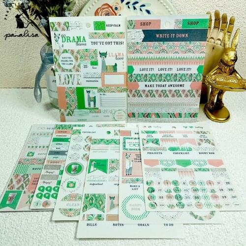 Panalisacraft 8 sheets 271pcs Planner Stickers Floral Washi Sticker for Scrapbooking DIY Projects/Photo Album/Card Making Crafts