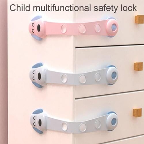 4Pcs/Set ABS Adjustable Baby Proofing Locks Multi-purpose Drawer Closet Cupboard Door Lock Multifunctional Baby Products