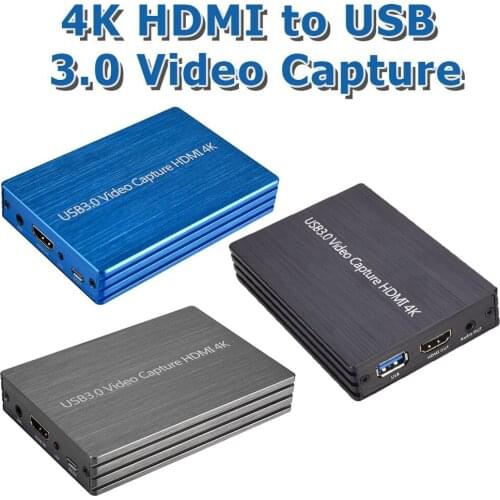 60fps 4K HDMI to USB 3.0 Video Capture Card Dongle 1080P HD Video Recorder Grabber for OBS Capturing Game Live Streaming Device