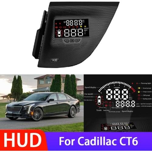 Car HUD Head Up Display Digital Speedometer For Cadillac CT6 Driving Sn OBD Data Projector Windshield Safe Driving Screen