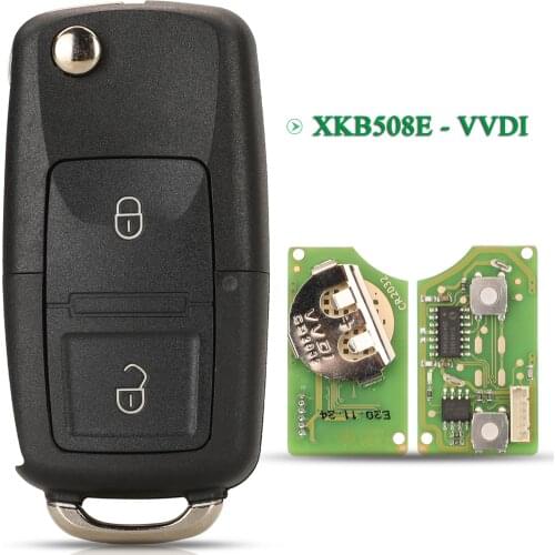 Bilchave 2 Buttons XKB508EN VVDI English Version Wire Universal Remote Car Key B5 Style For VVDI Key Tool VVDI2