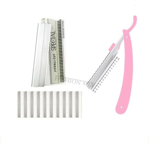 10Pcs Eyebrow Trimmer Razor Blade Microblading Brow Hair Remover Makeup Tool Replacement Razor Blade Stainless Steel for Women