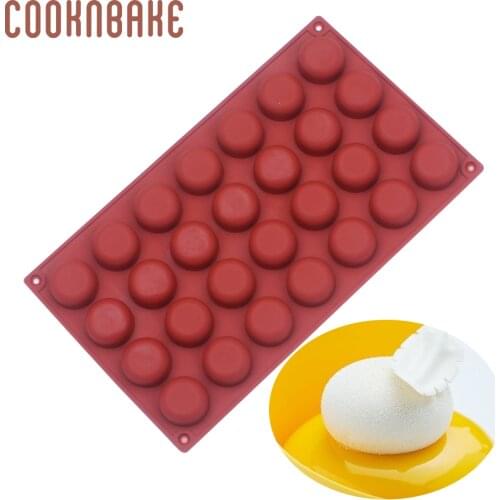 COOKNBAKE Silicone Mold for chocolate candy round biscuit cake pastry baking tool soap ice jello mould diy birthday cake 28 hole