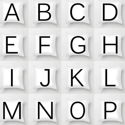 Black Letters Throw Pillow Case Cushion Covers for Home Sofa Chair Decorative Pillowcases