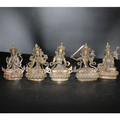 China brass archaize Buddha crafts statue