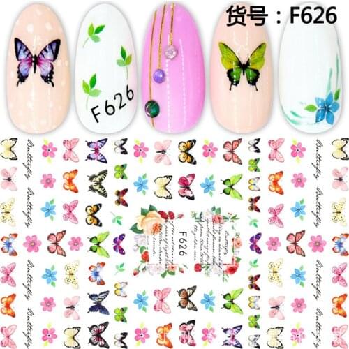 2020 Hot DIY 3D Nail Art Sticker Adhesive Sticker Decals Tool Butterfly Heart Image Nail Art Tattoo Decoration Wholesale Z0309