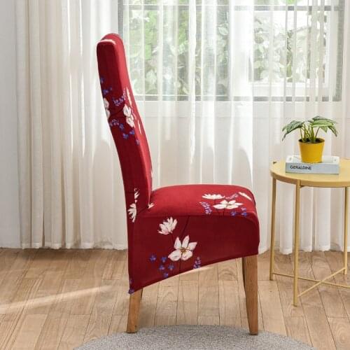 Mkzoom XL SIZE floral high back chair covers chair slipcovers for dining room chair protector elastic solid stretch chair cover